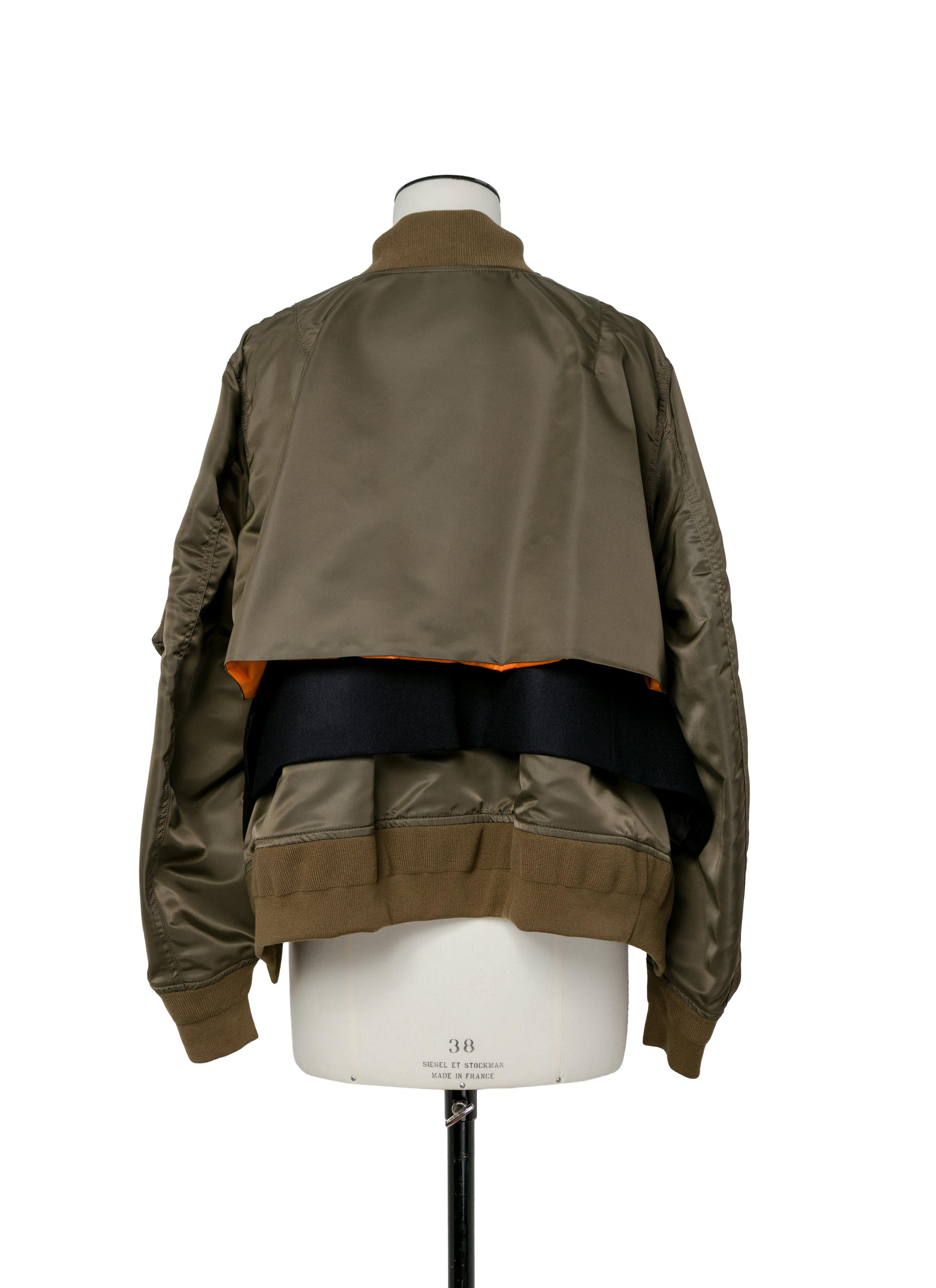Nylon Twill x Wool Melton Blouson - 4
