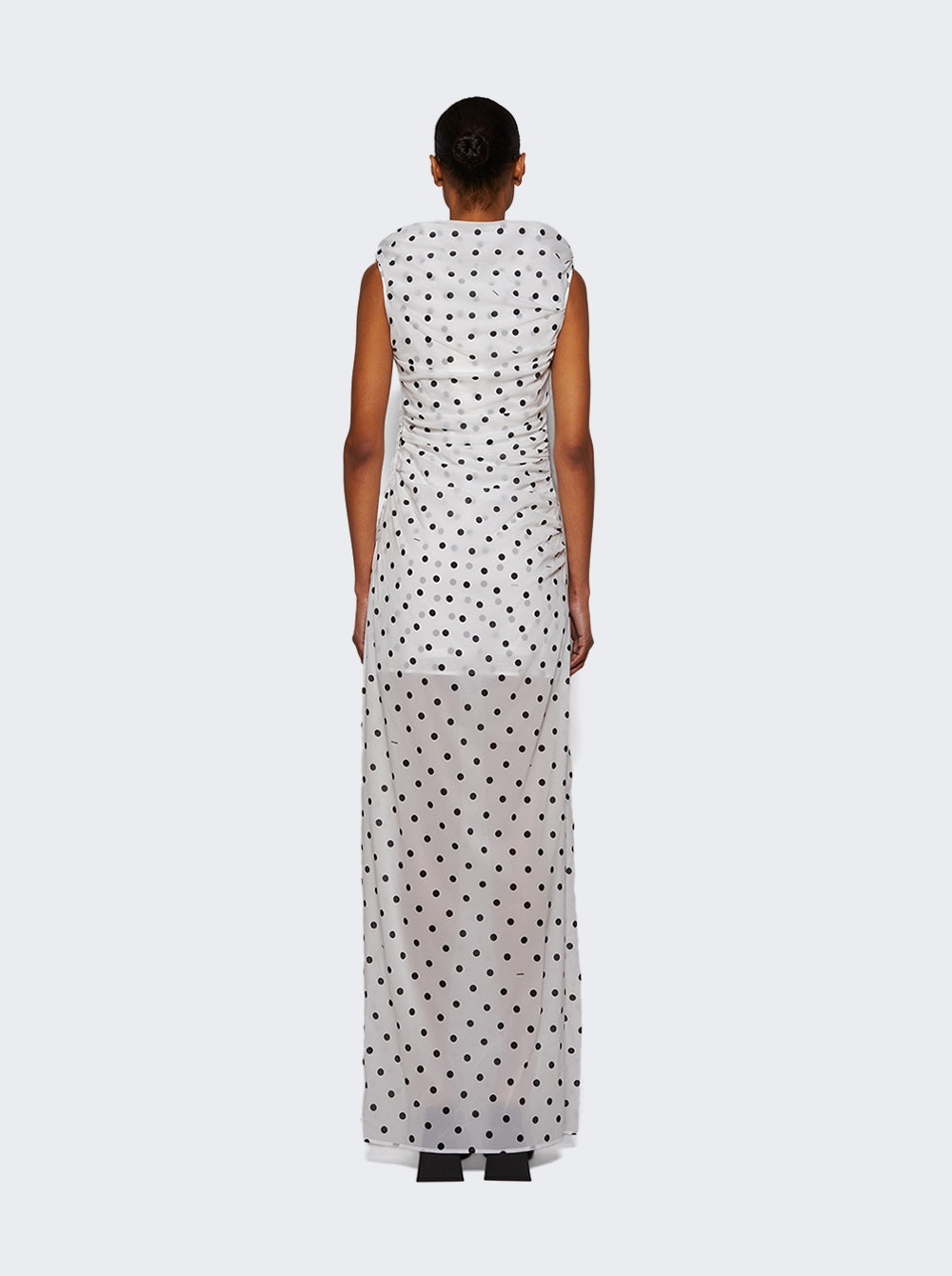 Rita  Long Dress White And Black - 4