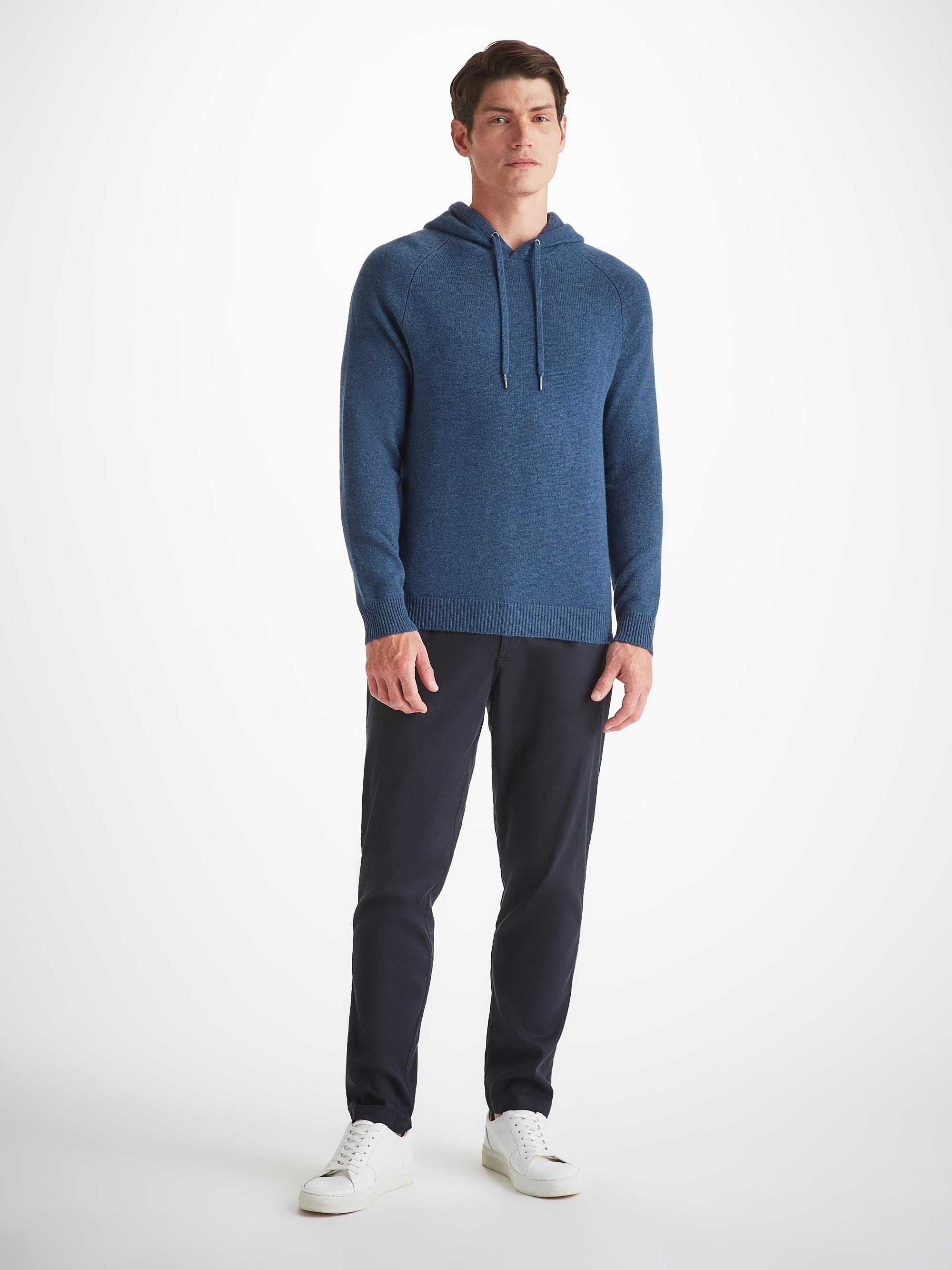 Men's Pullover Hoodie Dominic Cashmere Dark Blue - 3