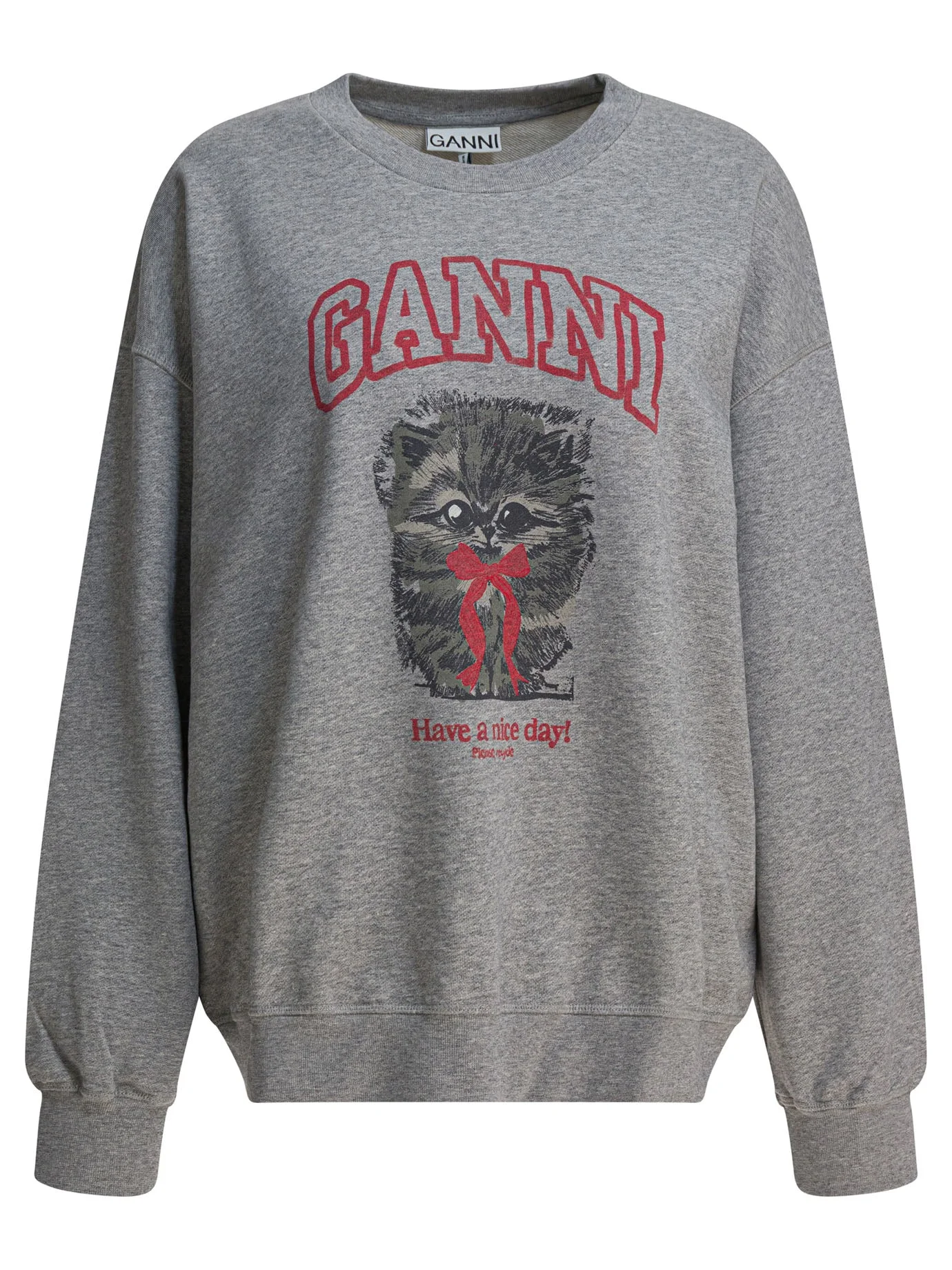 Margot Kitty Print Sweatshirts Grey - 1
