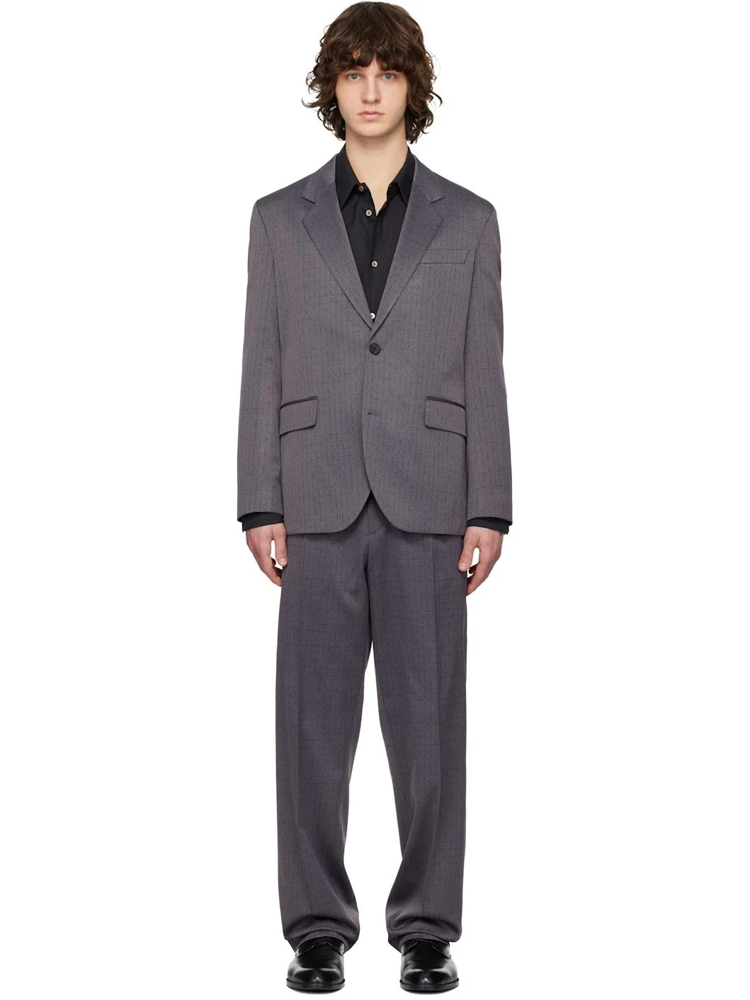 Gray Virgin Wool Suit - 1
