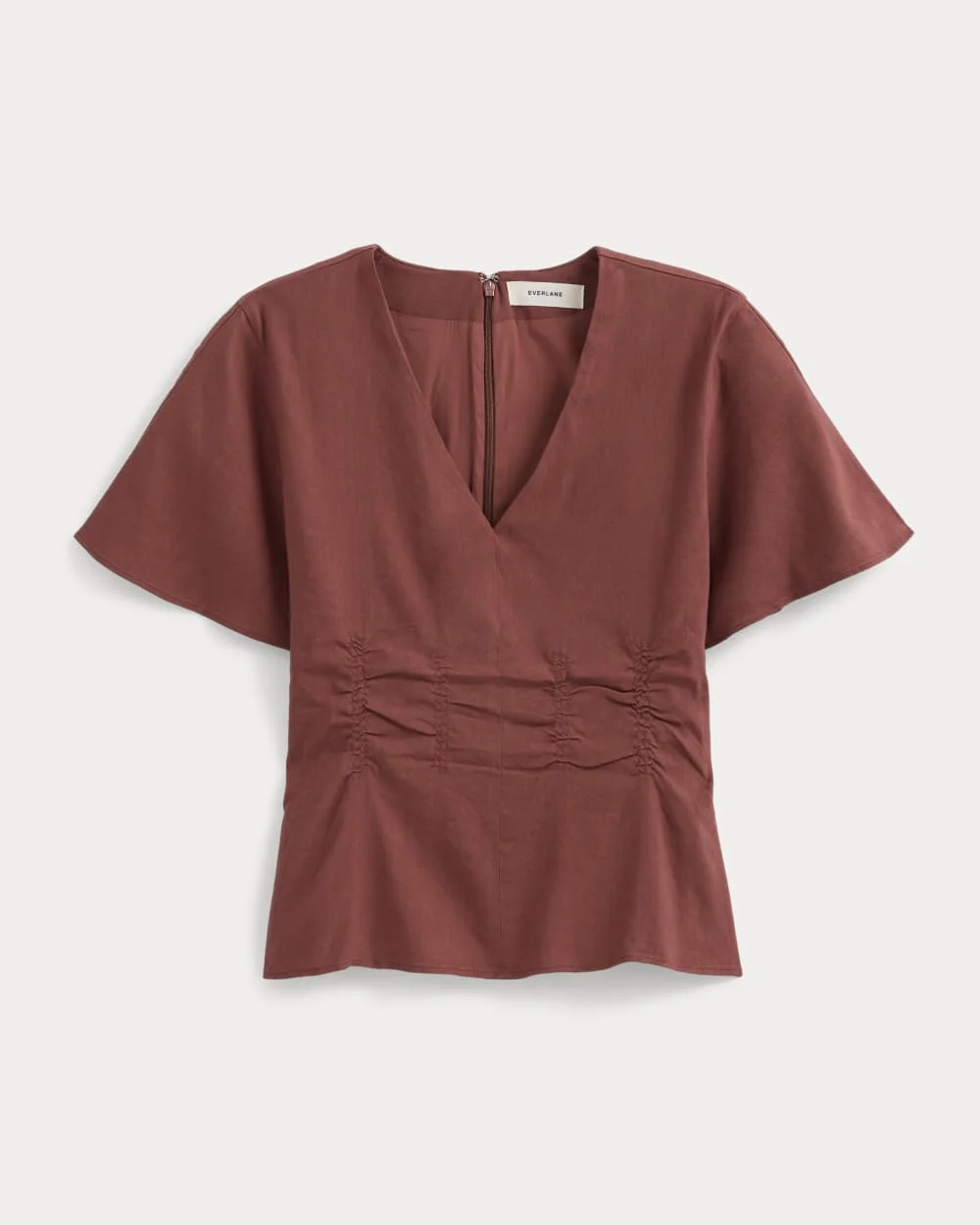 CINCHED TOP IN STRETCH LINEN - 1