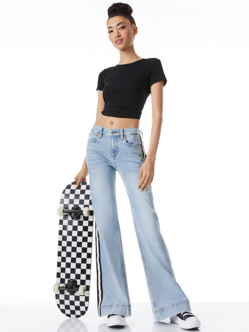 Alice + Olivia REY LOW RISE WIDE LEG JEAN outlook