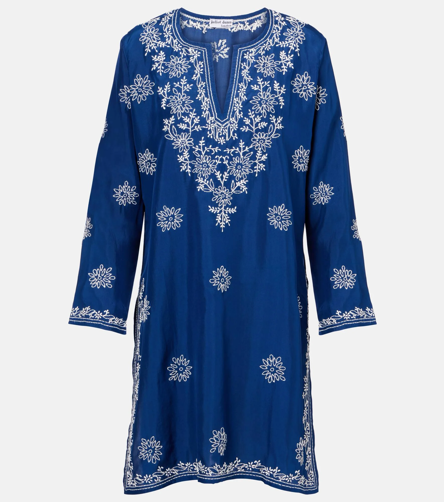 Embroidered silk tunic - 1