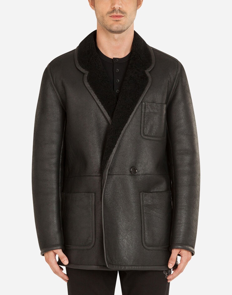 Shearling pea coat - 1