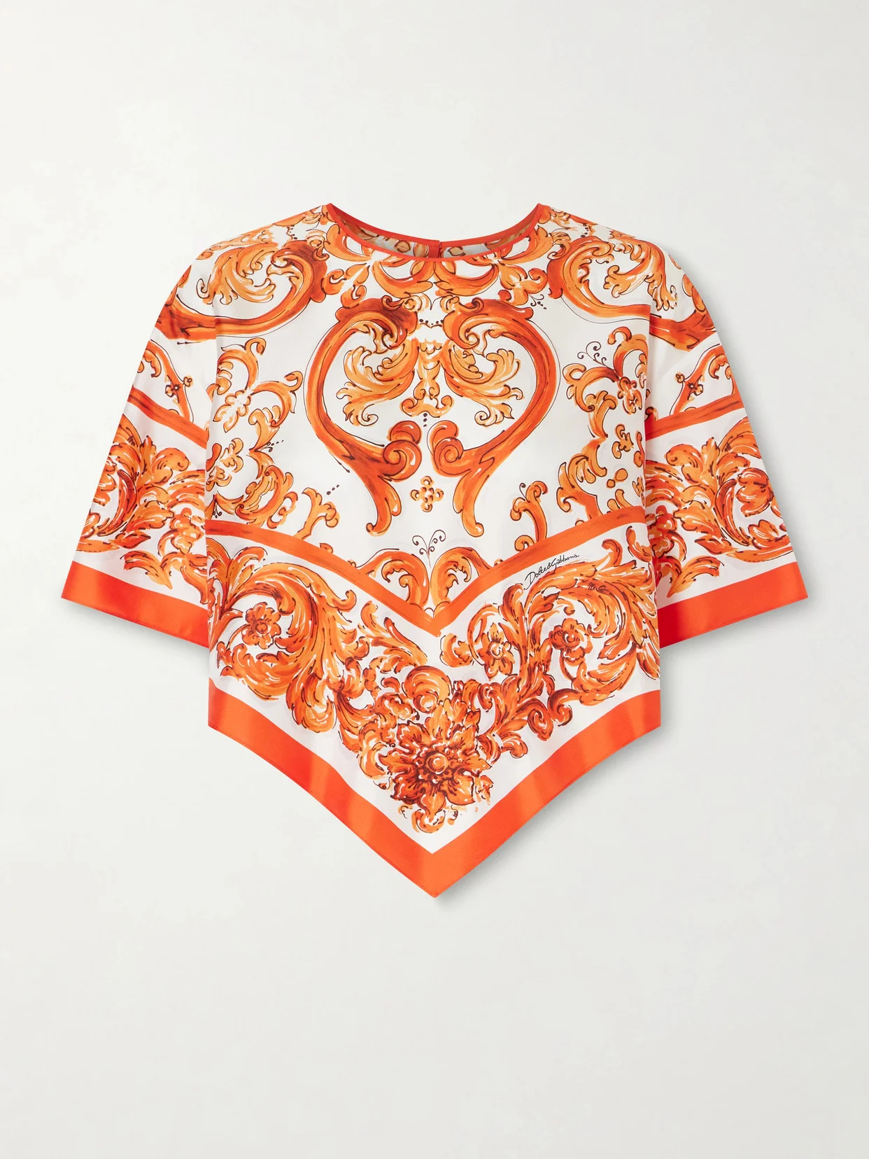 Printed Silk-twill Blouse - 1