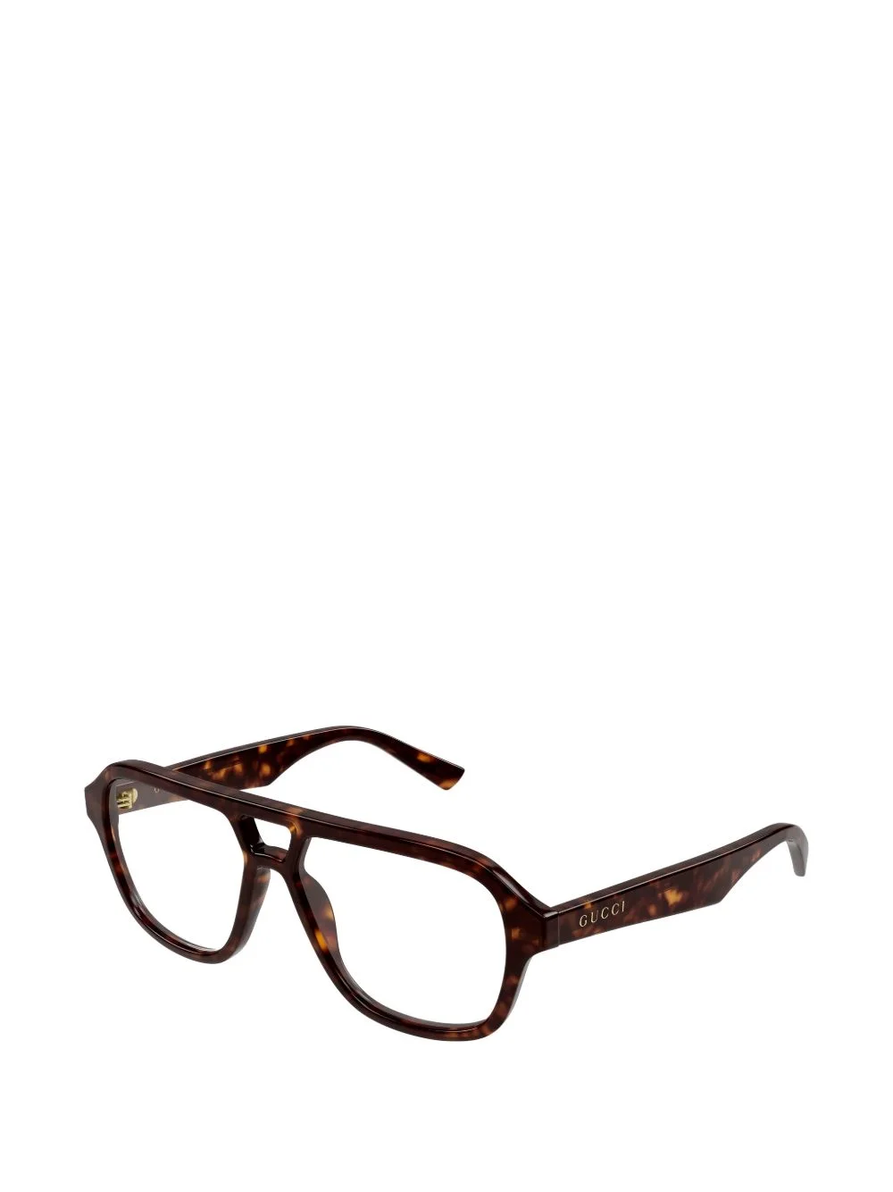 tortoiseshell-effect pilot-frame glasses - 1