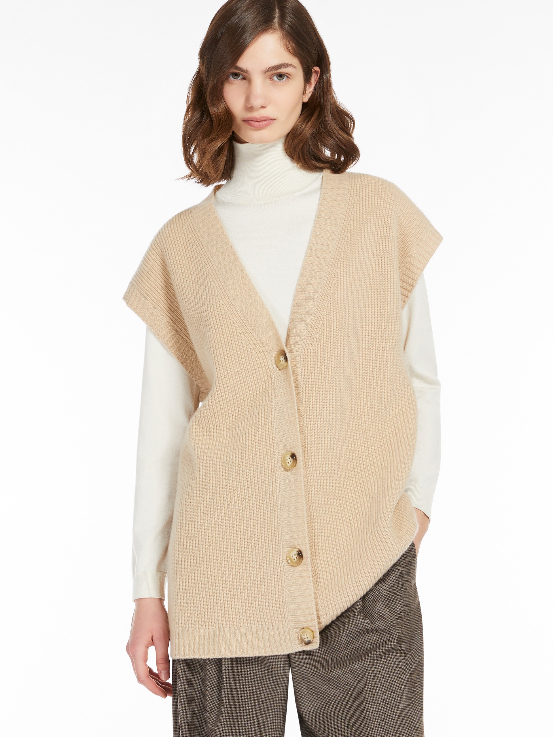 PESCO Wool knit fabric gilet - 5