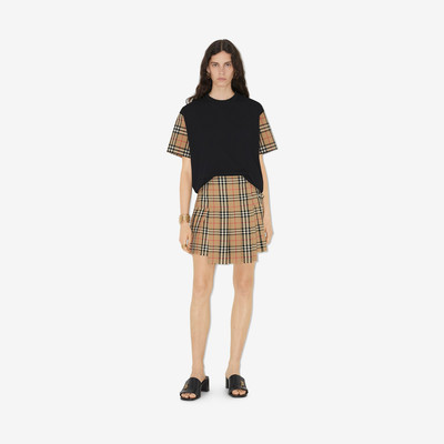 Burberry Vintage Check Sleeve Cotton Oversized T-shirt outlook