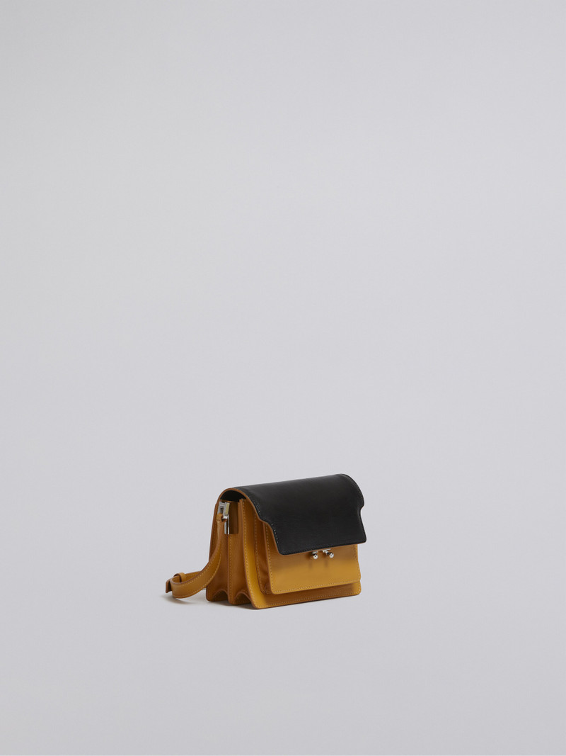 BI-COLOURED YELLOW AND BLACK CALFSKIN TRUNK SOFT BAG 6
