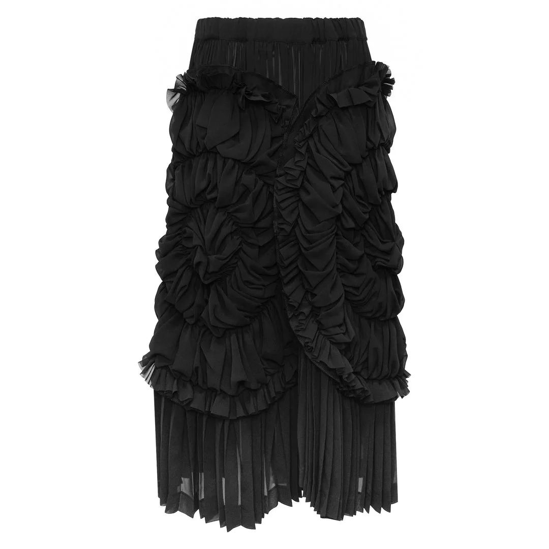 Tiered Ruffled Gathered Skirt - 1