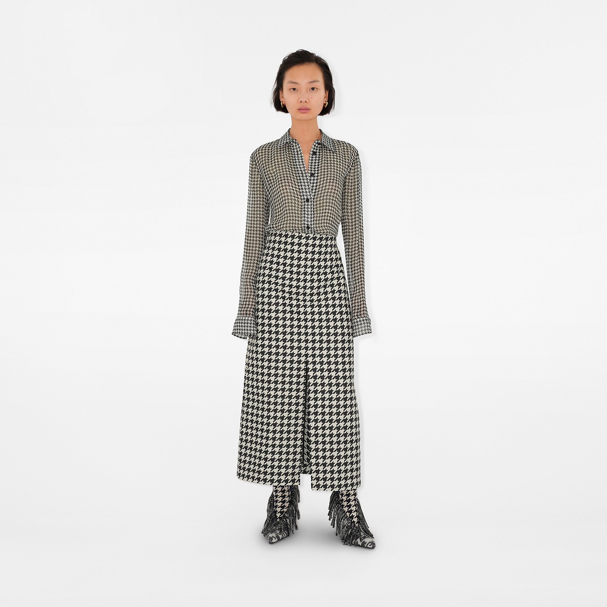Check Wool Sweep Pumps - 2