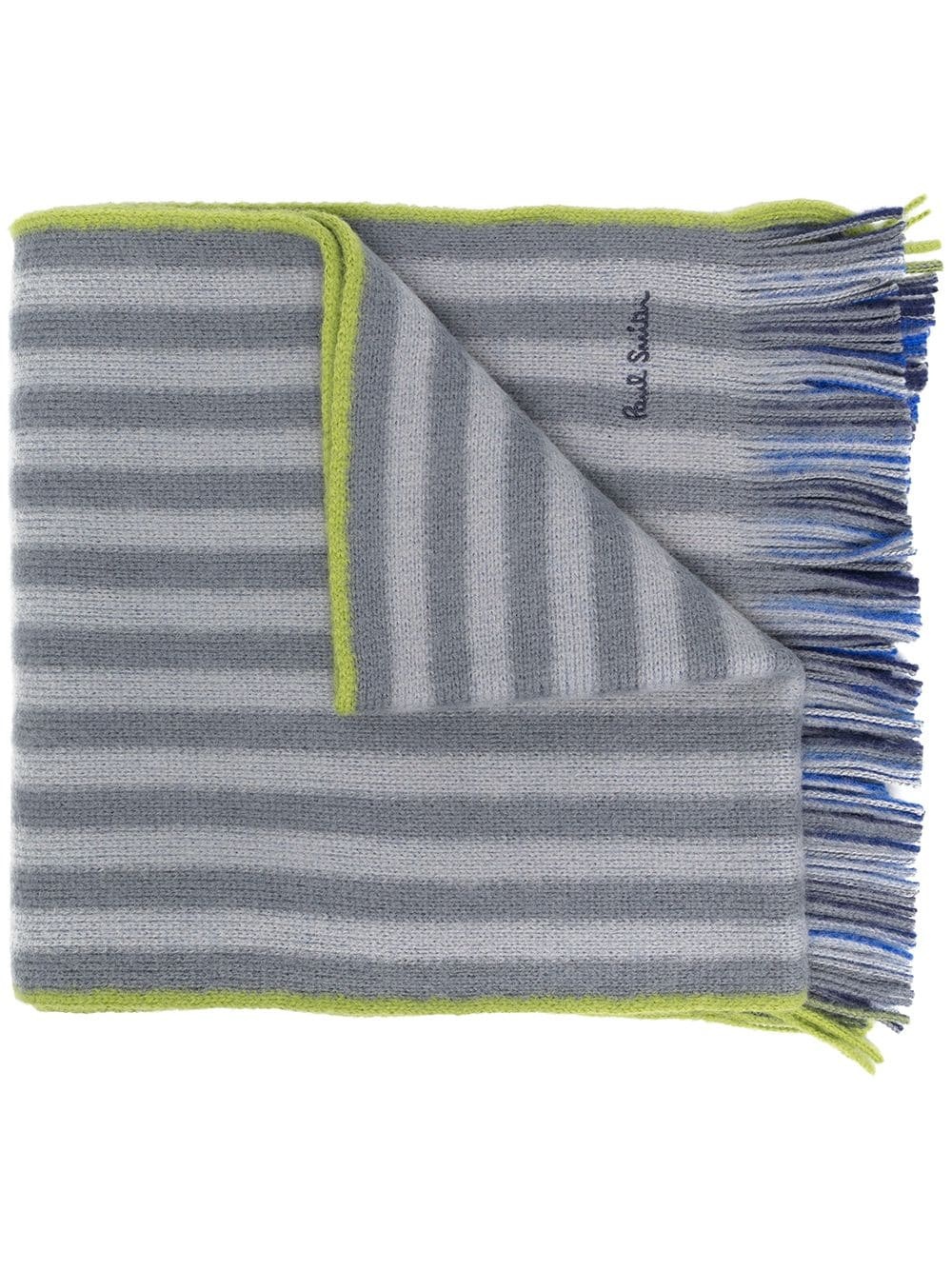 striped wool scarf - 1