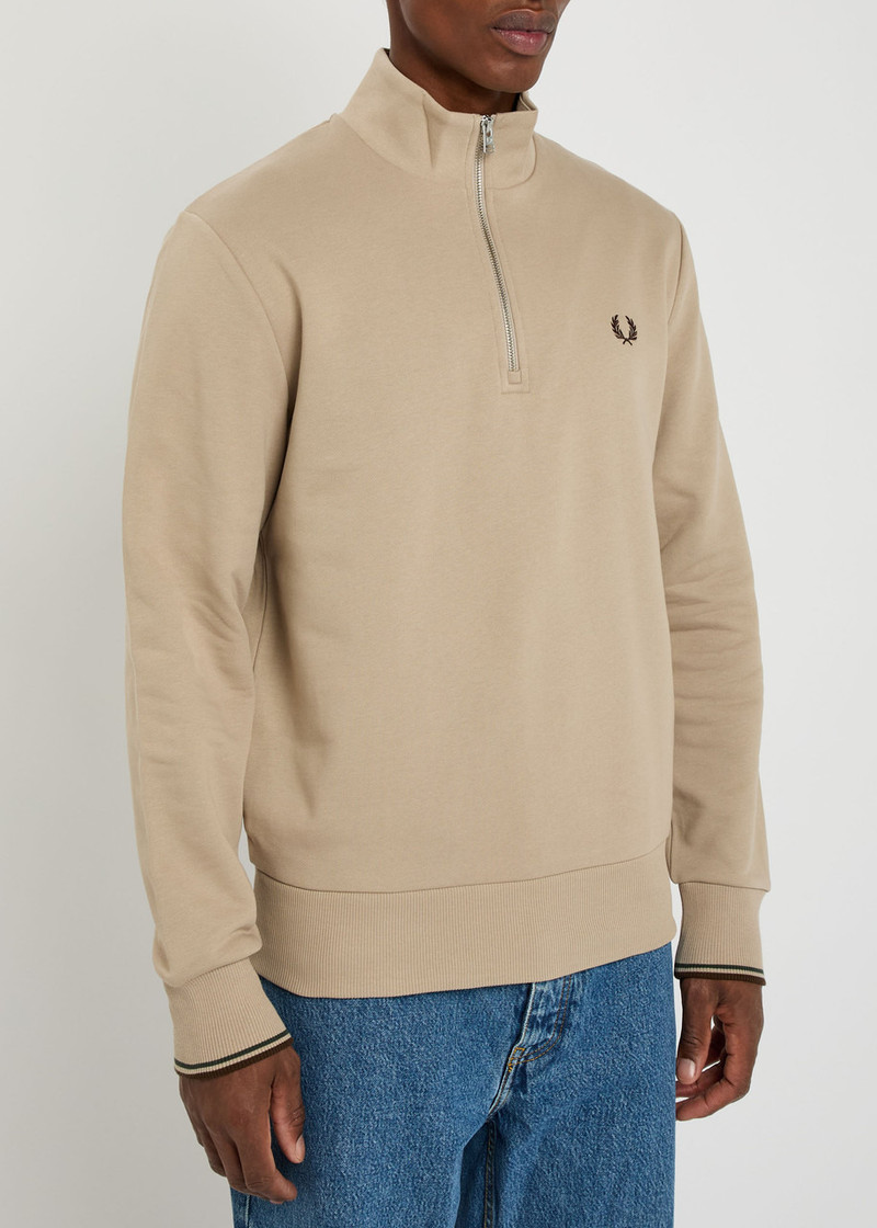 Fred Perry Fred Perry Half-zip Logo-embroidered Cotton Sweatshirt outlook
