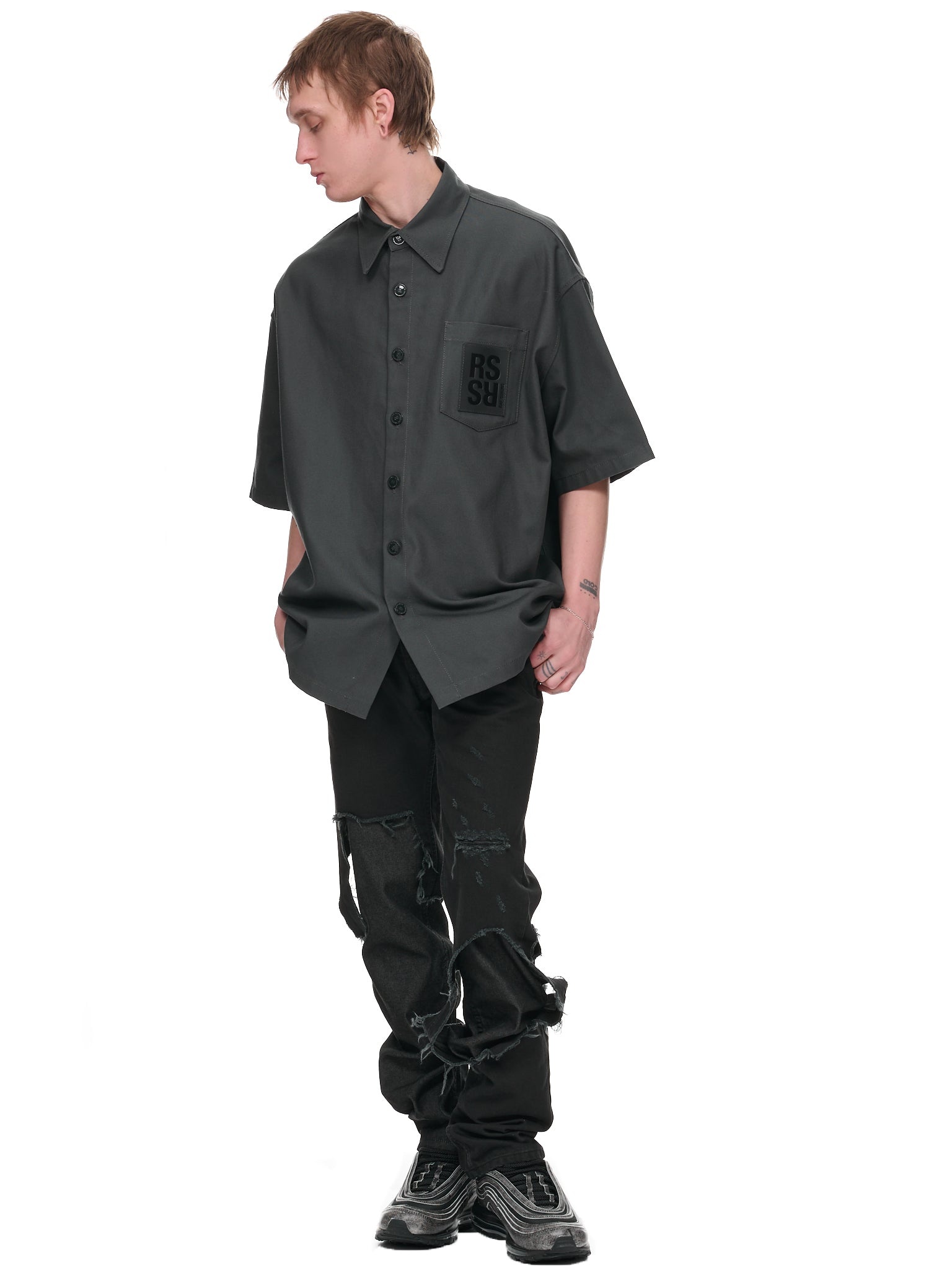 パンツ raf simons Destroyed Jeans Raf simons 19/20 destroyed double layered pants | eBay