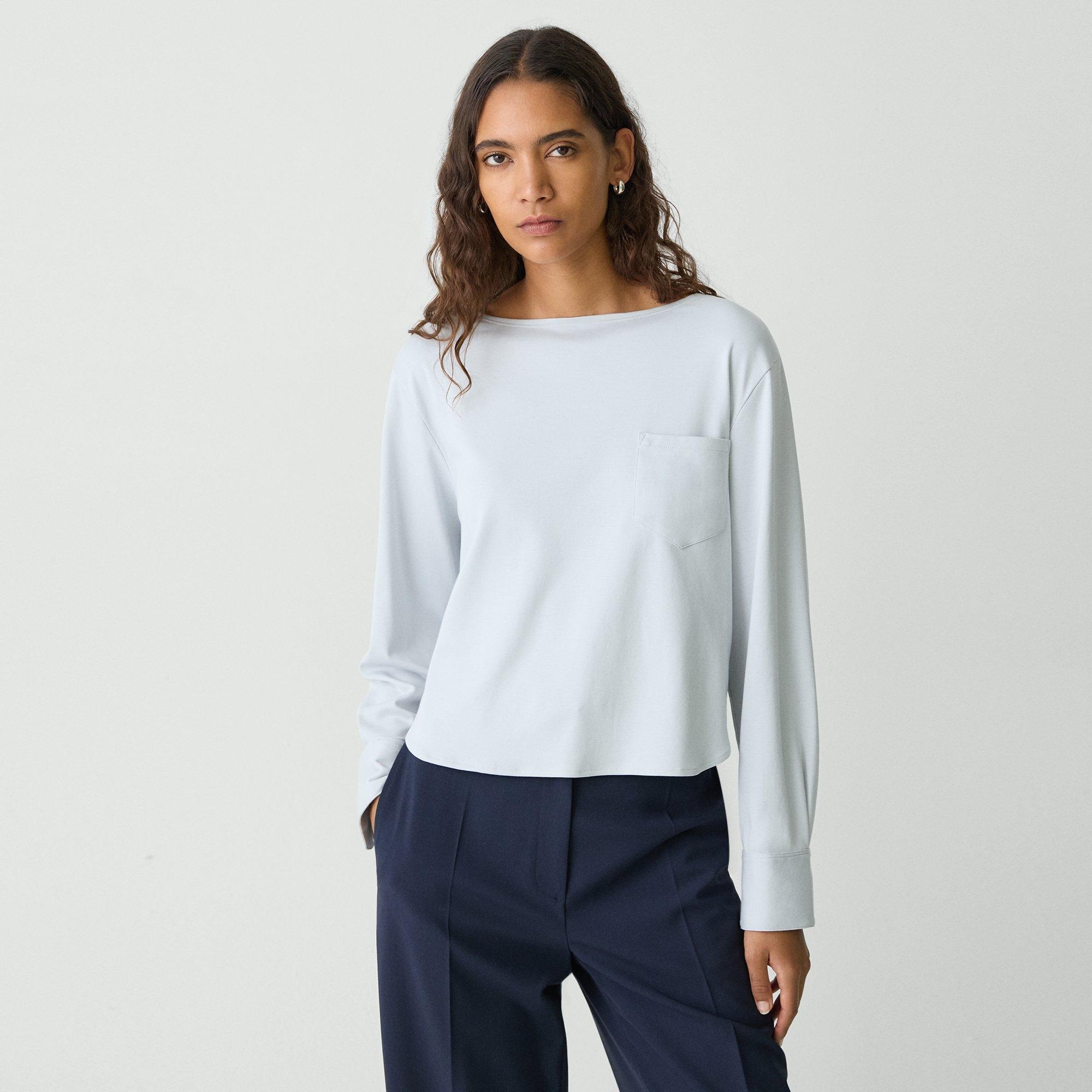 Boatneck Top in Cotton Jersey - 2