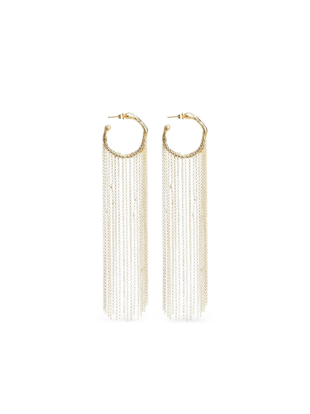 chain-drop hoop earrings - 1