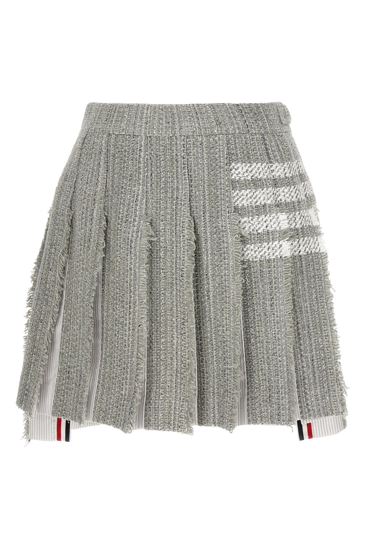 Thom Browne Women Pleated Tweed Skirt - 1