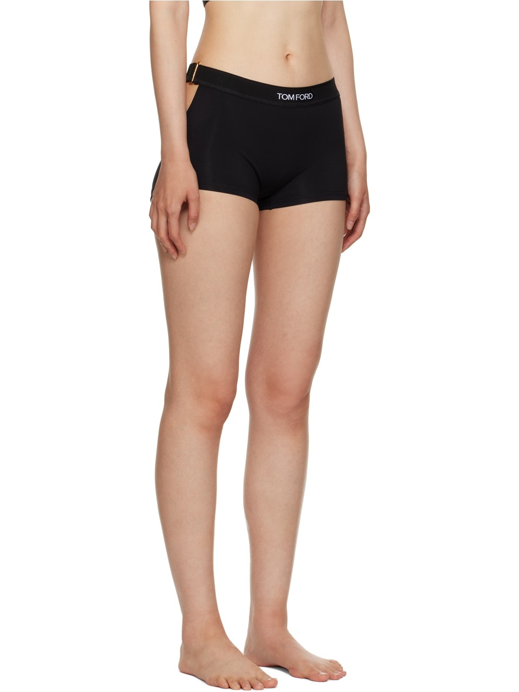 Black Cutout Boy Shorts - 2