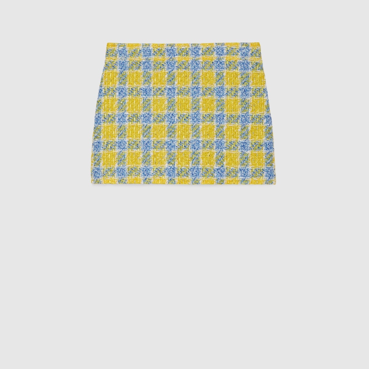 Check lamé tweed skirt - 1