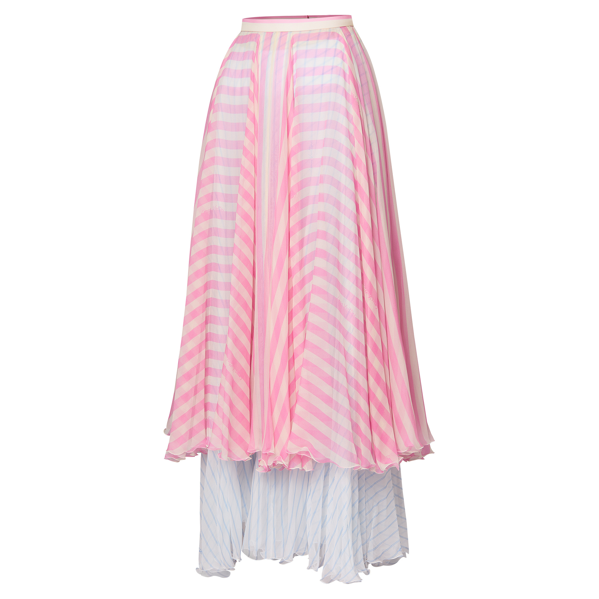Mixed Stripe Tiered Skirt - 2