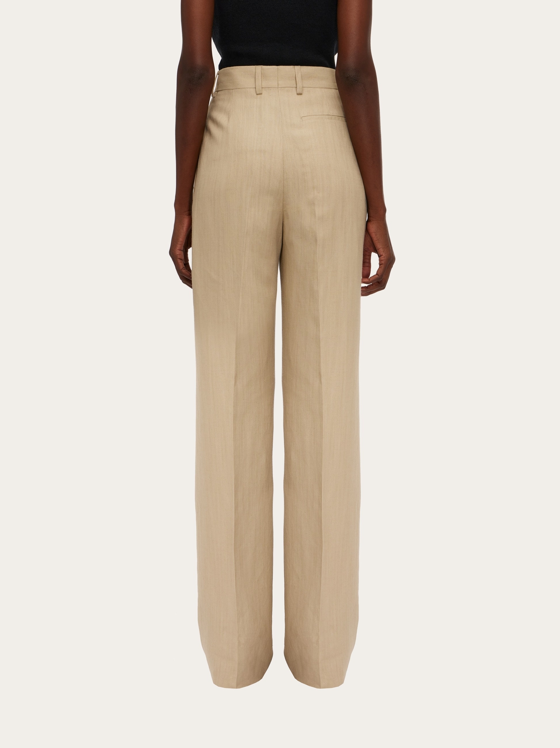 Linen blend tailored trouser - 4