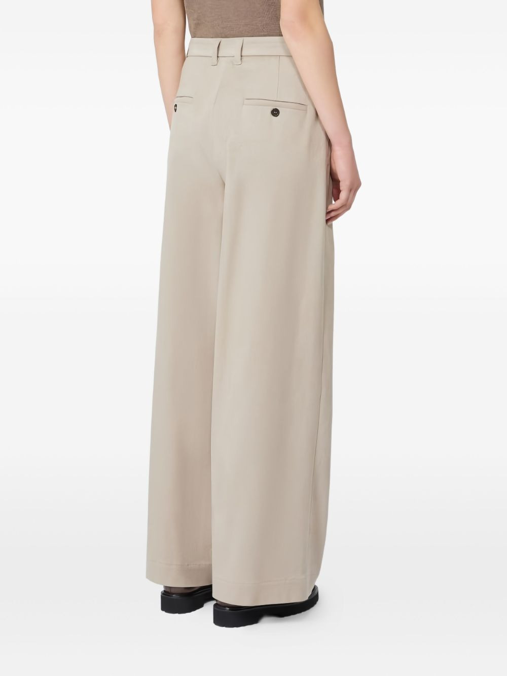 pleated wide-leg trousers - 4