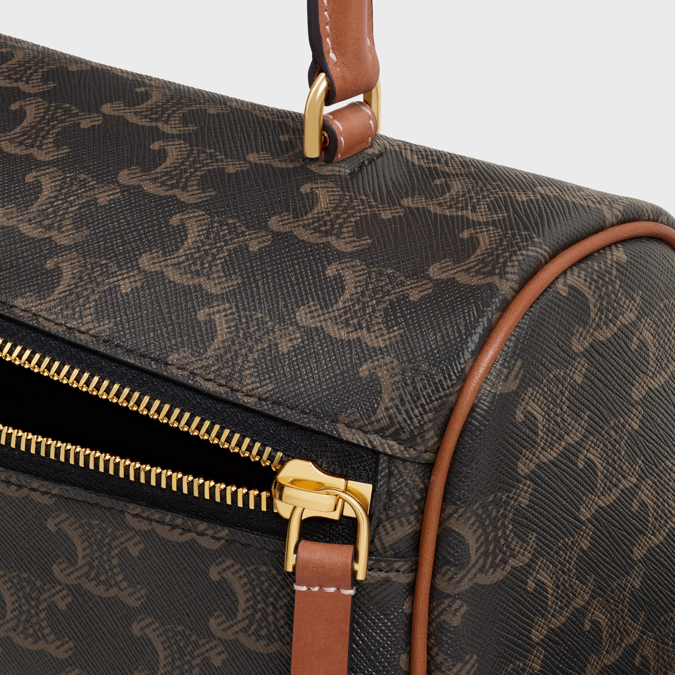 CYLINDER BAG IN Triomphe canvas and calfskin - 4