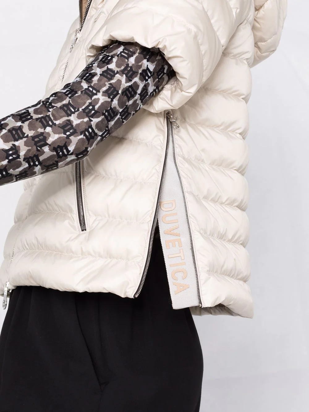 three-quarter sleeve puffer jacket - 3