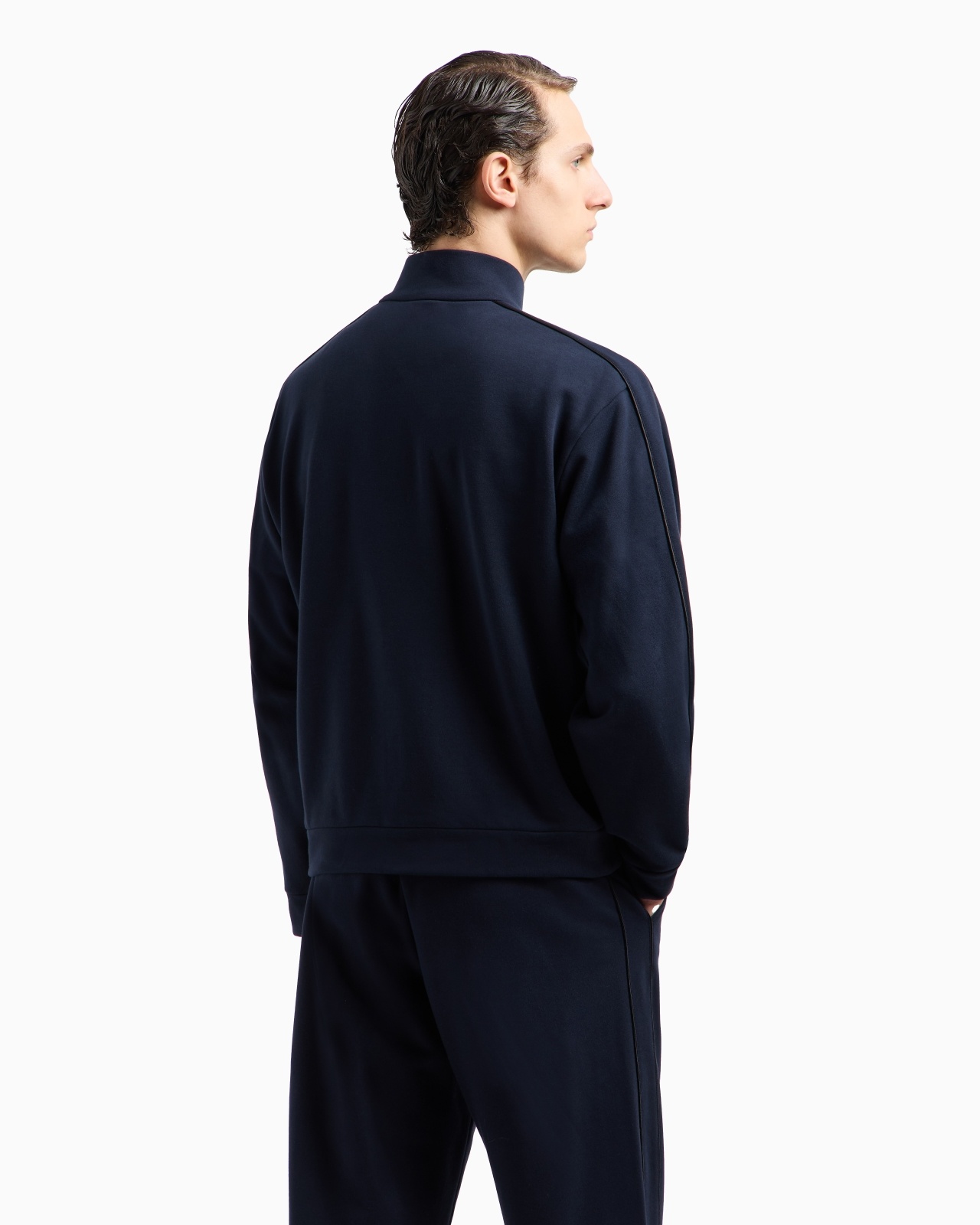 COTTON AND CASHMERE ZIP-UP SWEATSHIRT - 3