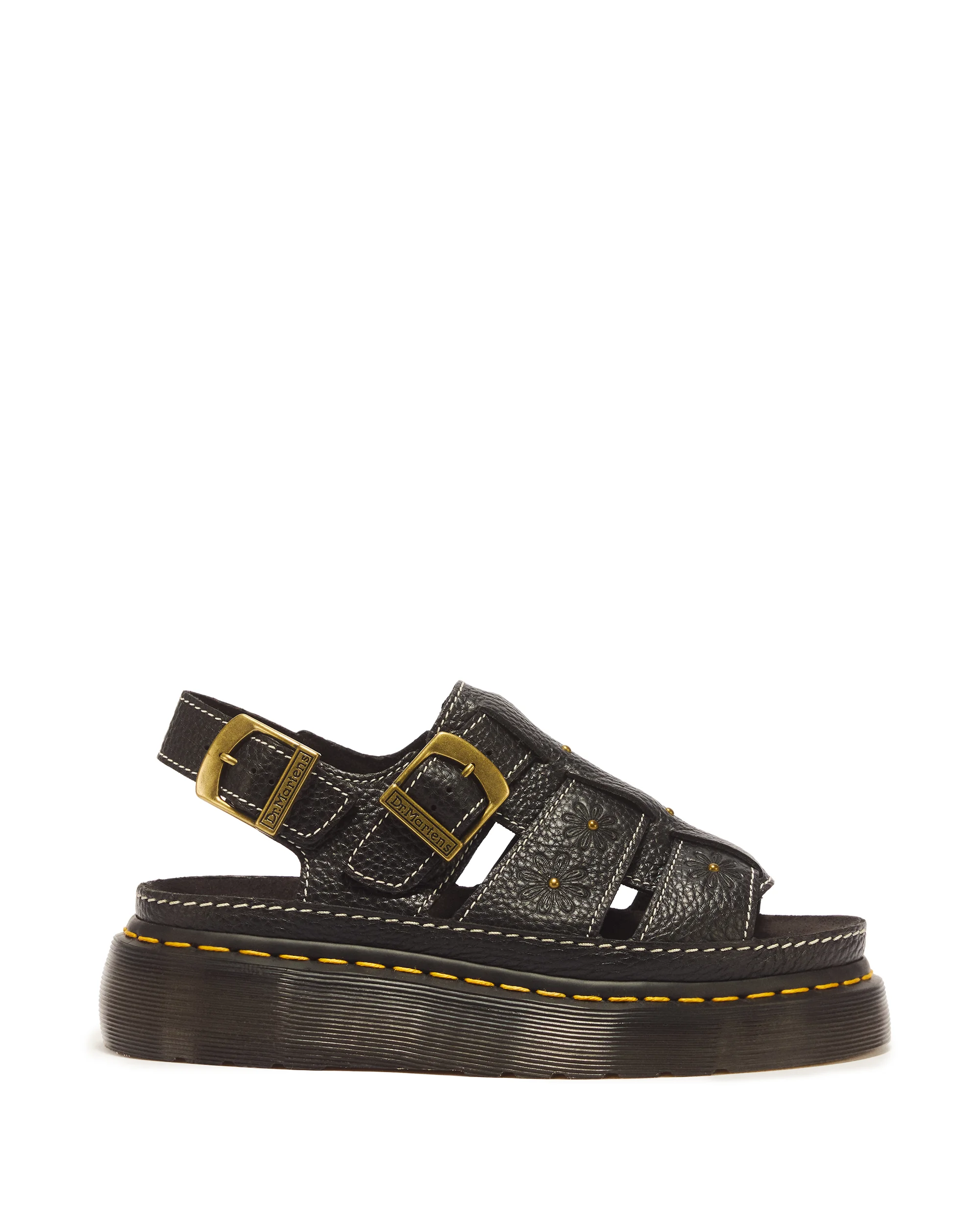 Wrenlie Open Toe Nappa Leather Fisherman Platform Sandals - 1