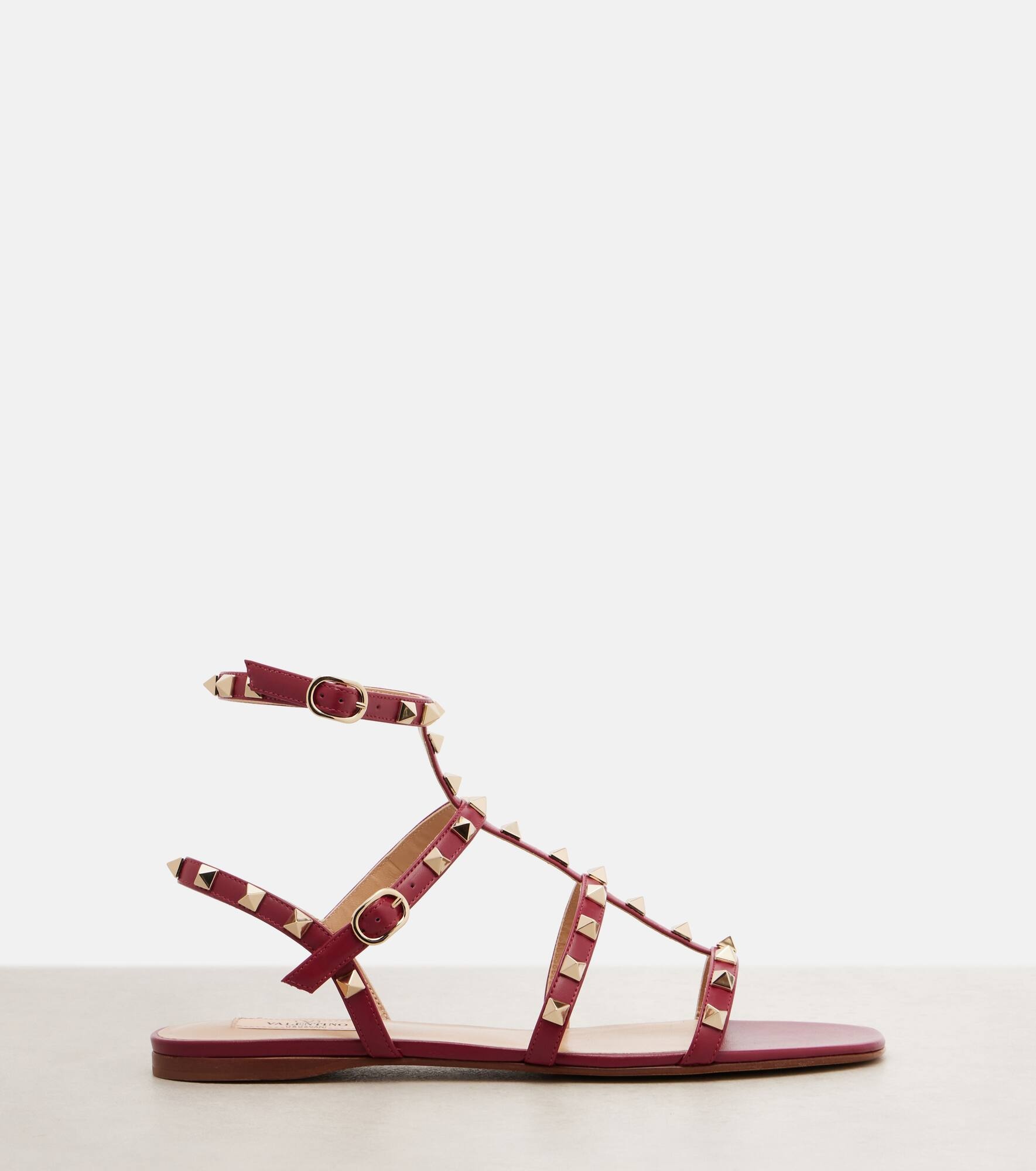 Rockstud leather sandals - 4