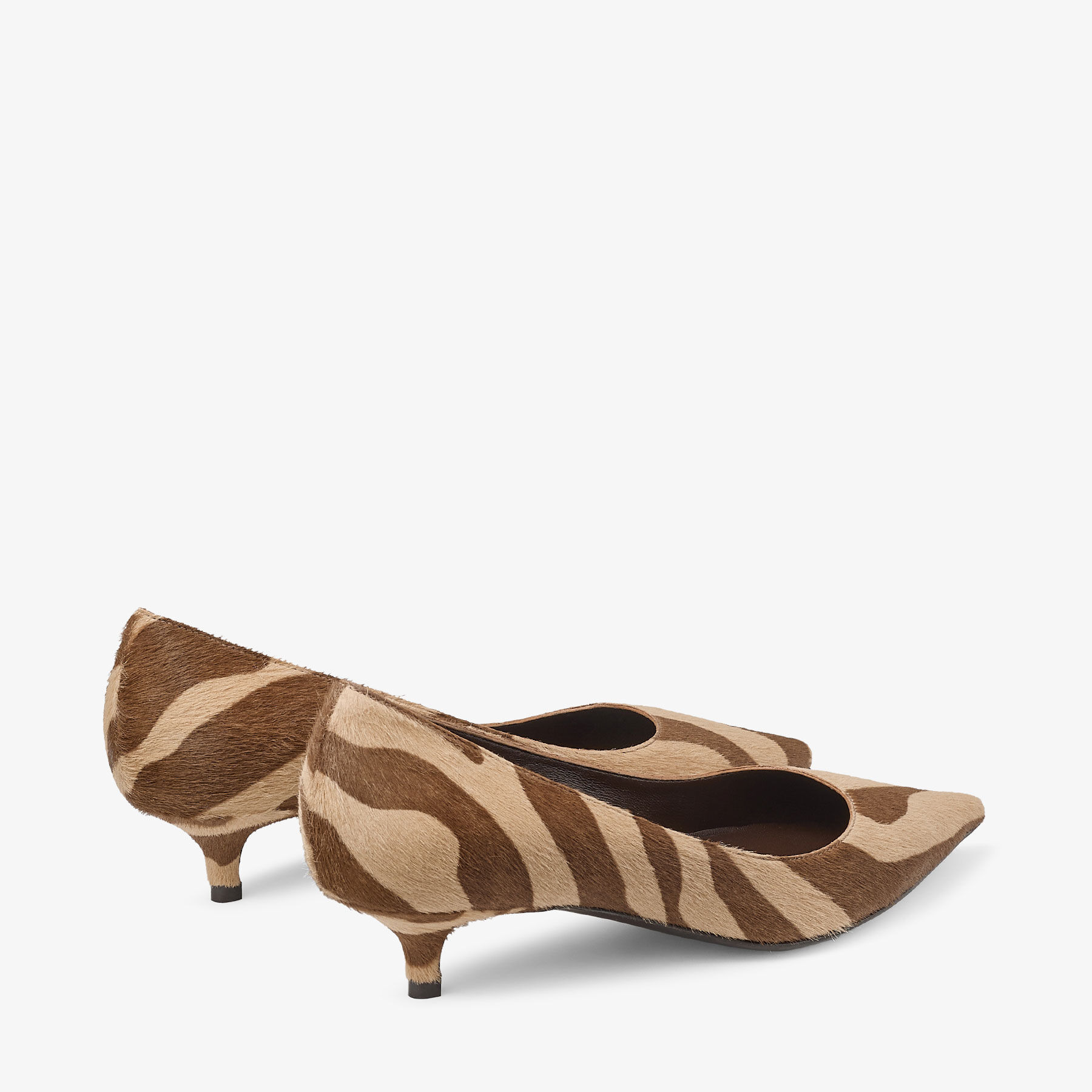 Amelia
Chocolate Zebra Printed Pony Pumps - 6