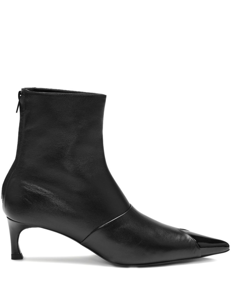 pointed-toe leather boots 1
