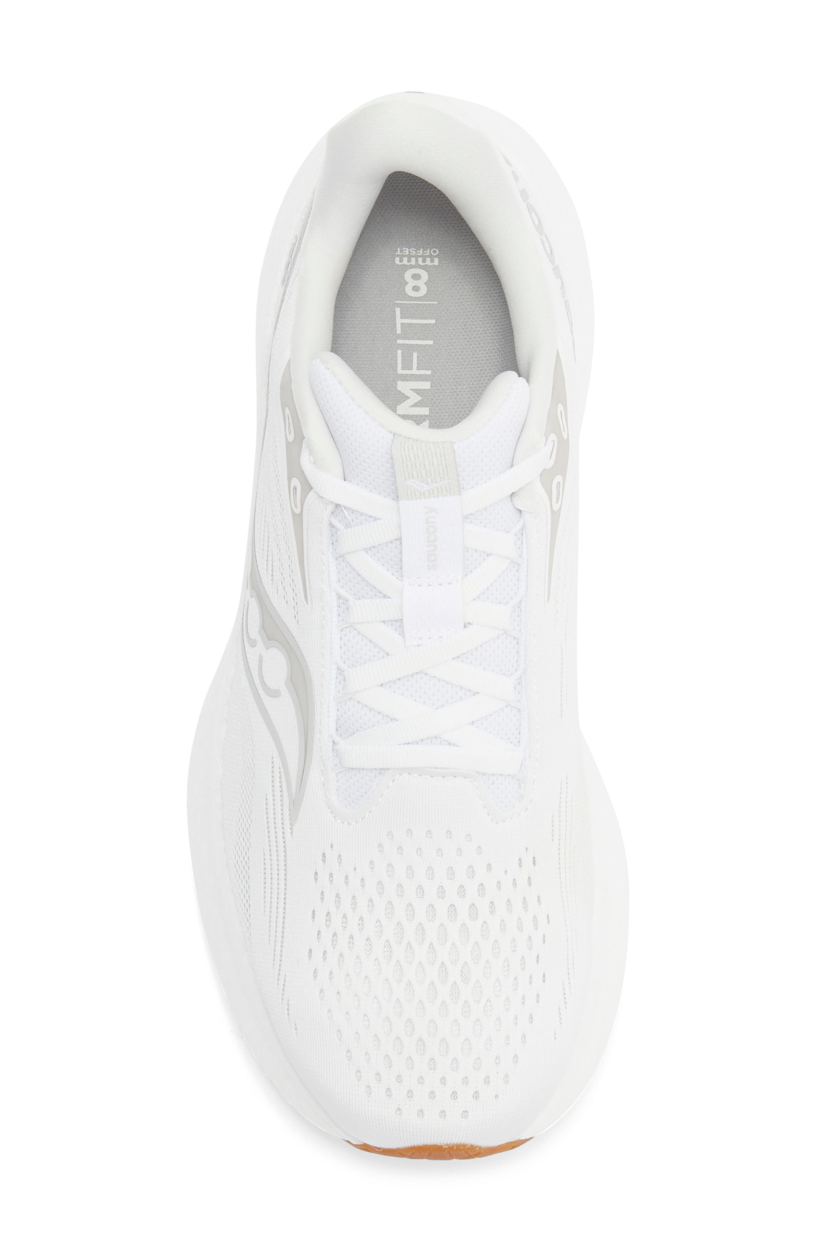 Saucony Ride 18 Running Shoe in White/Gum at Nordstrom - 5