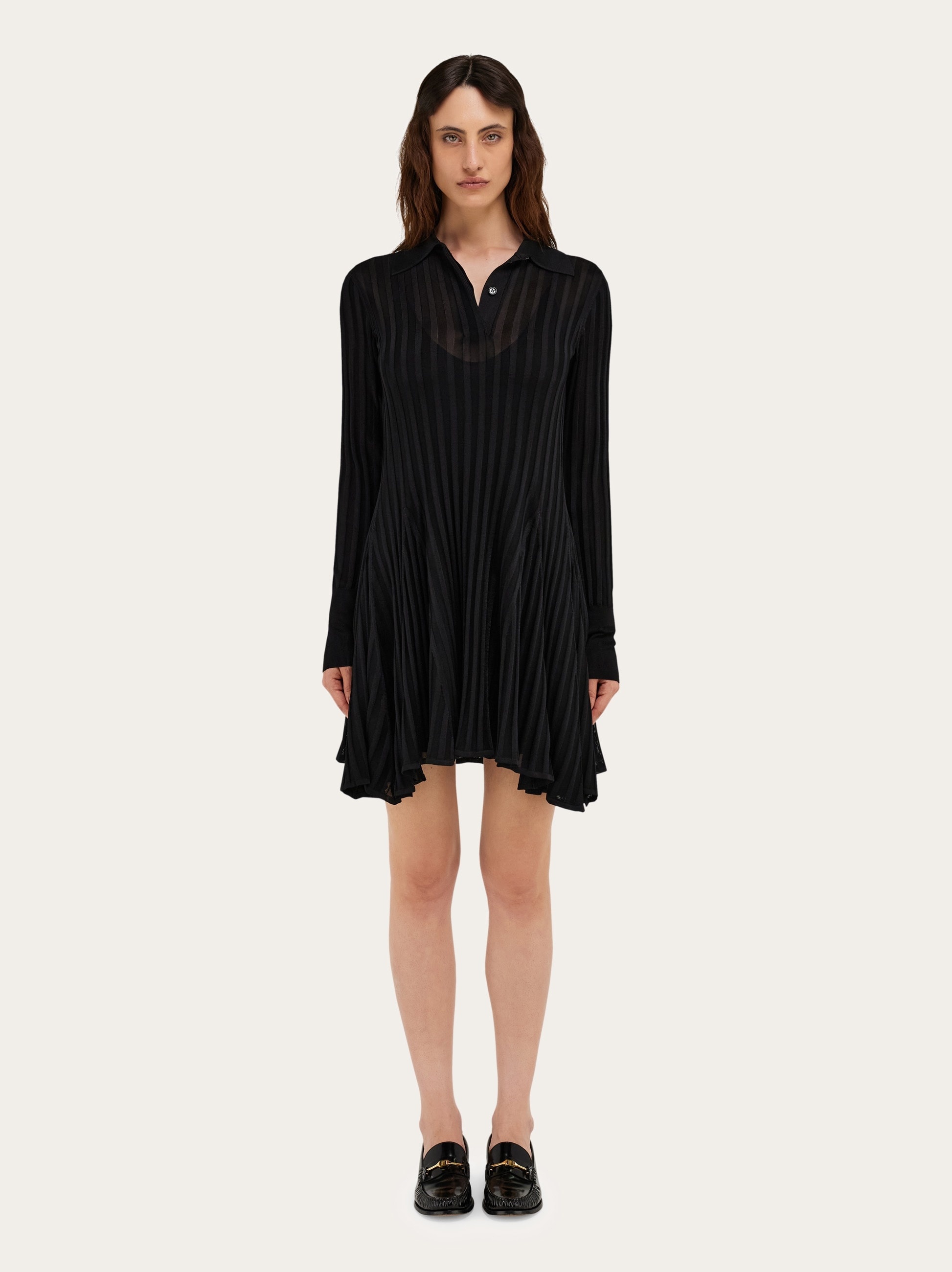 Ribbed skater dress - 7