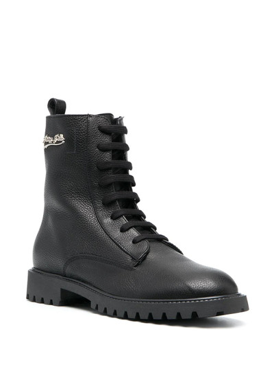 PHILIPP PLEIN lace-up leather boots outlook