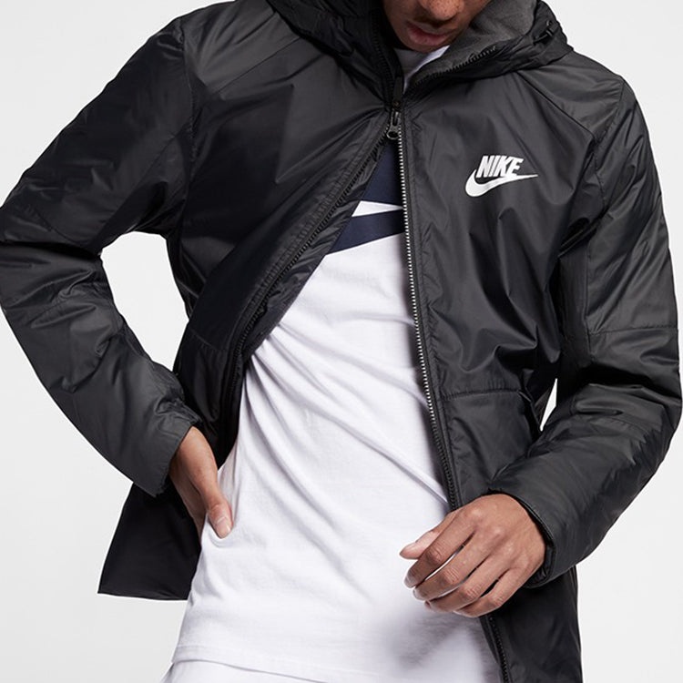 Nike Casual Sports Stay Warm hooded padded Jacket Black AJ7957-010 - 5
