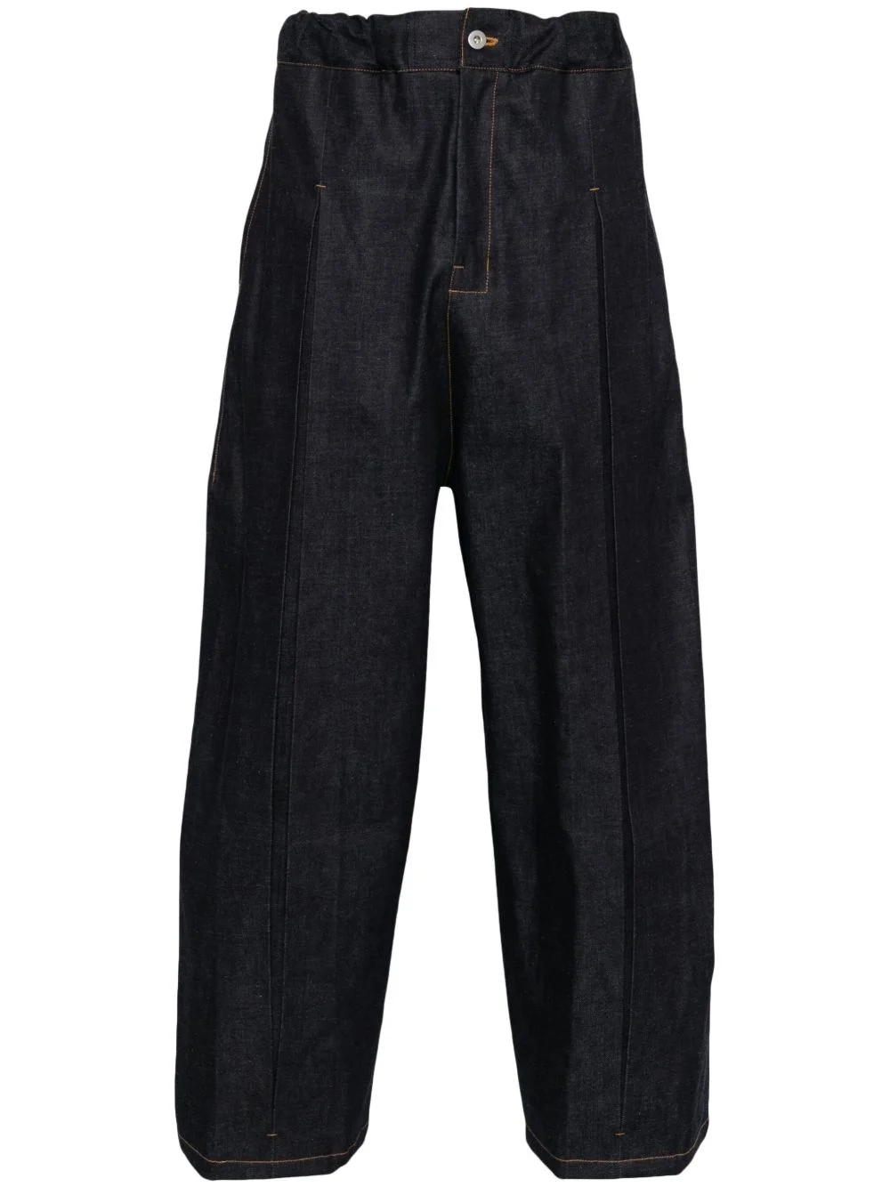 inverted-pleat jeans - 1