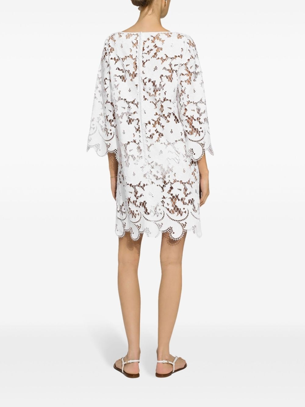 embroidered mesh minidress - 4