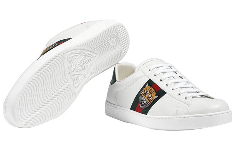 Gucci ACE Series Cowhide Embroidered Sports Shoe 'White' 457132-A38G0-9064 - 5