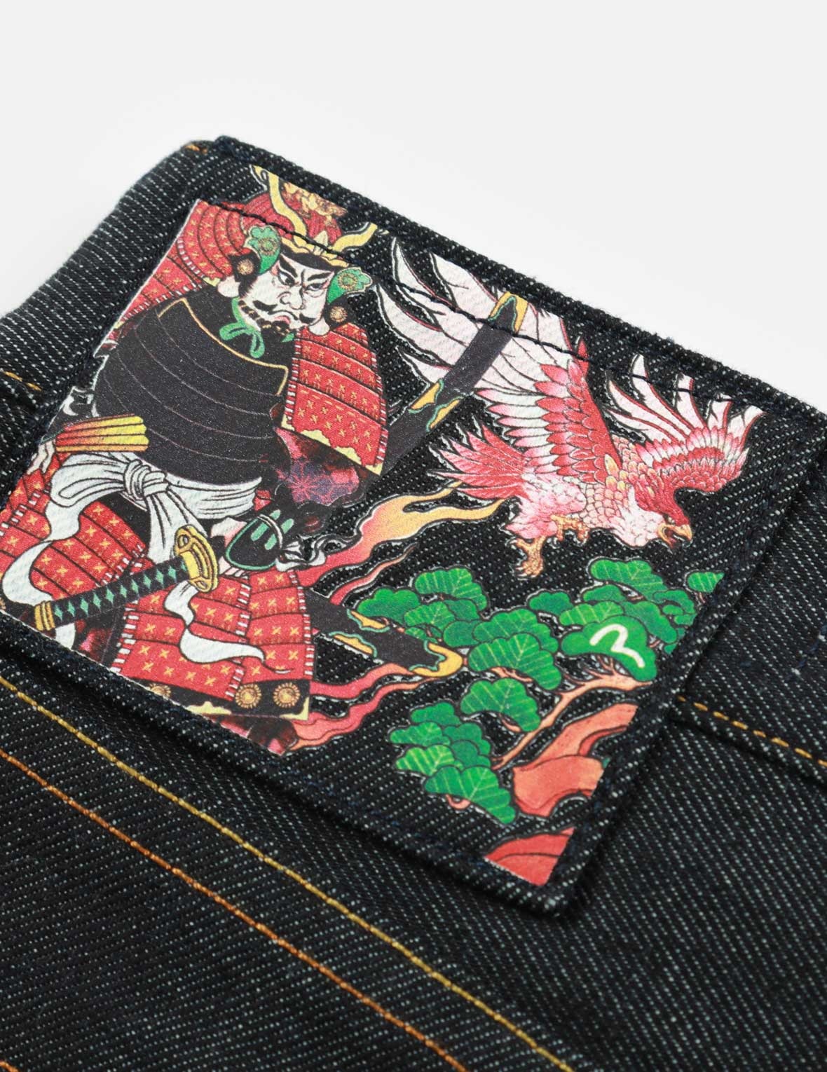EAGLE-PATTERN DAICOCK EMBROIDERY SLIM-FIT JEANS #2010 - 11