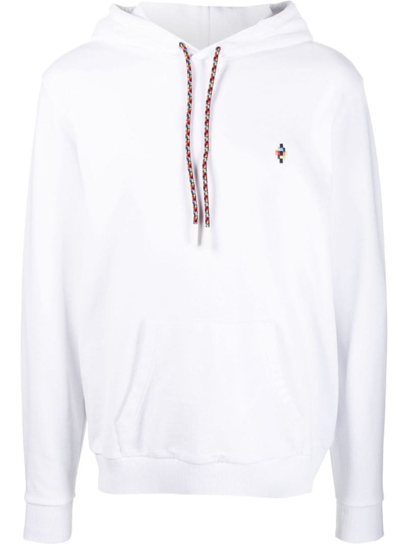 embroidered-logo hoodie - 1