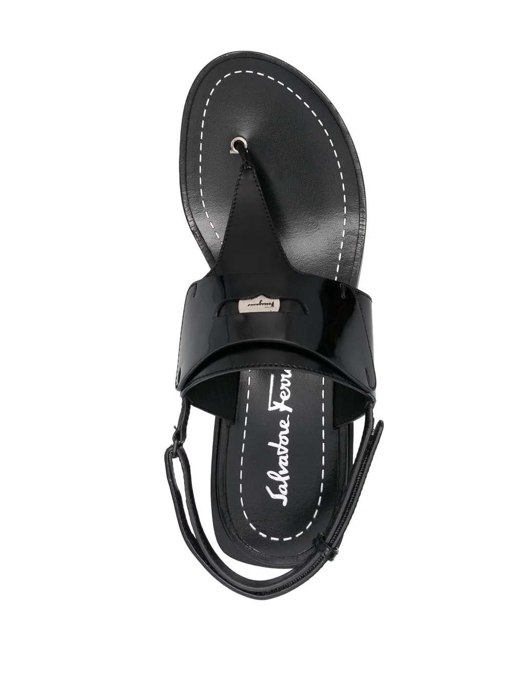 logo-plaque detail thong sandals - 4