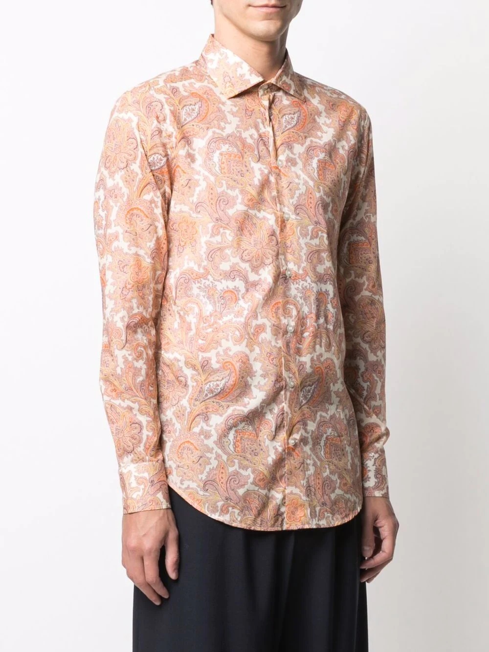 motif-print cotton shirt - 3