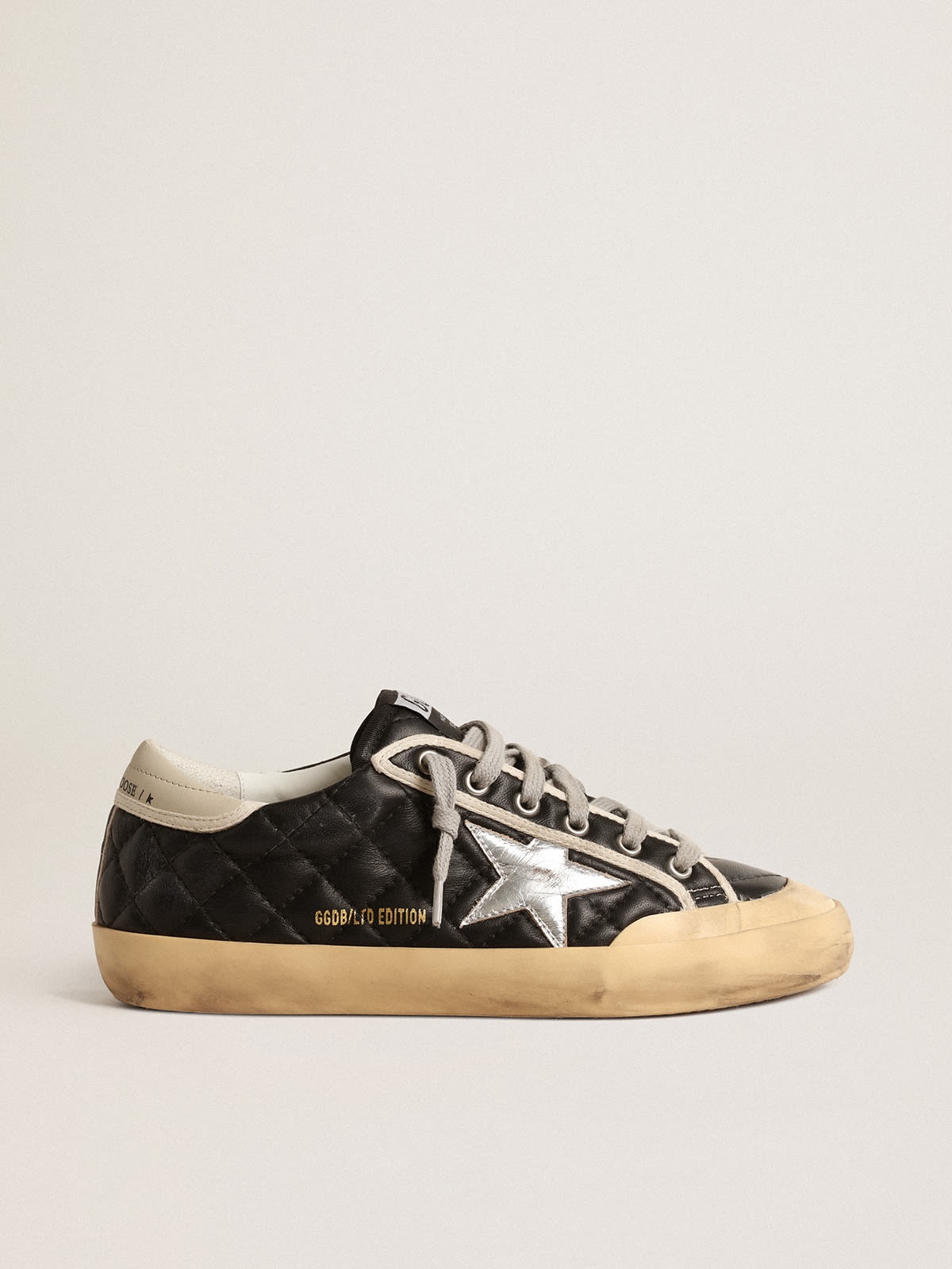 Golden Goose Super-Star Penstar in black matelassé nappa