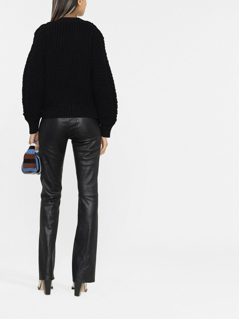 chunky-knit V-neck jumper 4