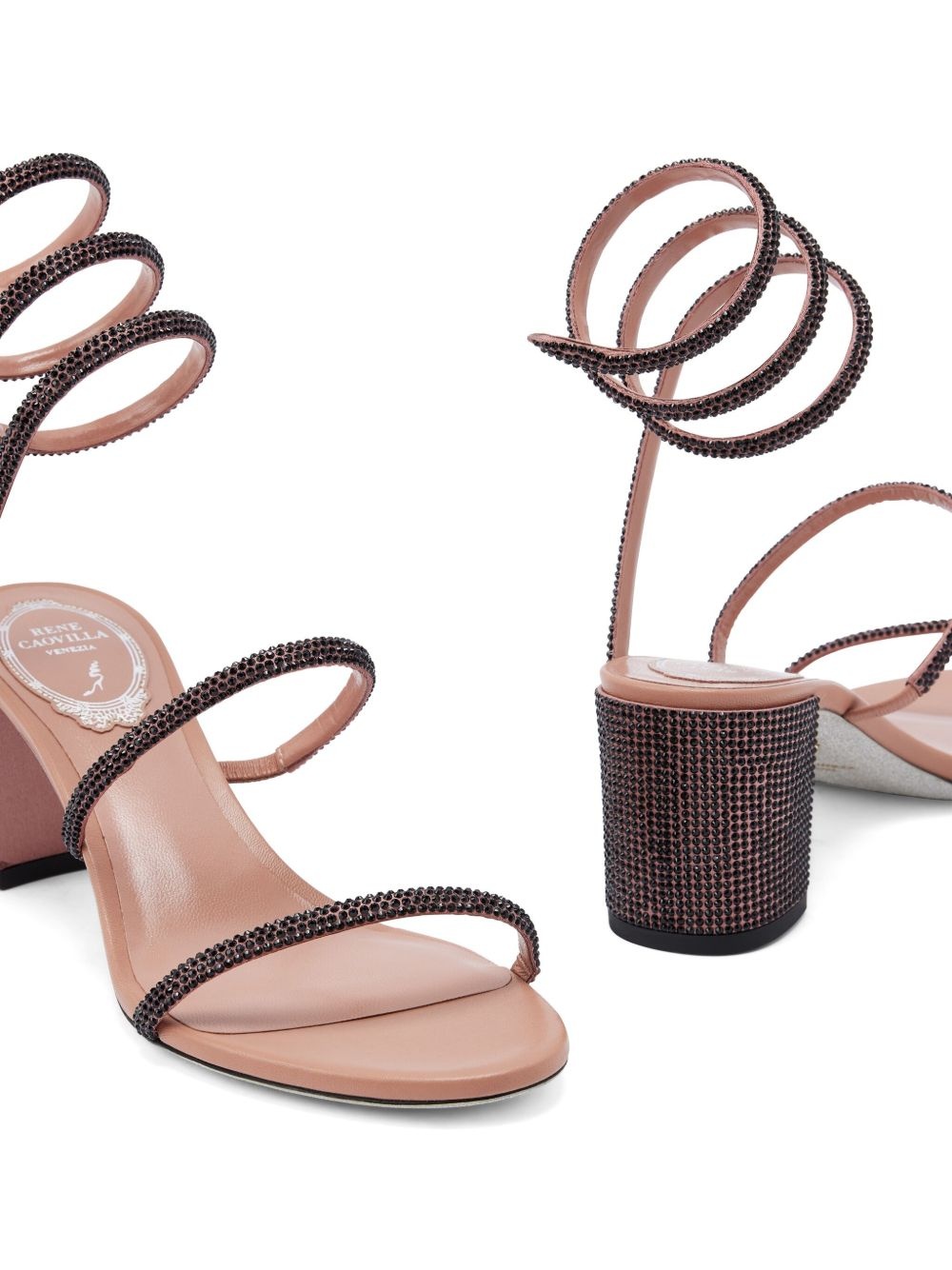 75mm crystal embellished sandals - 4