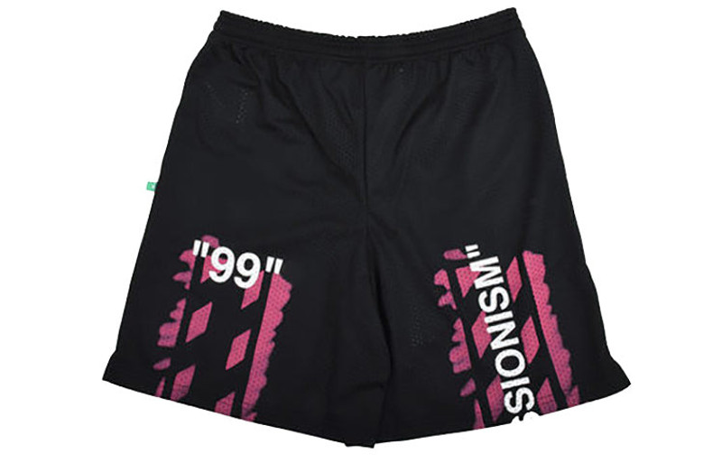Off-White Off-White C/O Virgil Abloh Men'S Black Diag Stencil Mesh Shorts OMCI005R191010151028 outlook