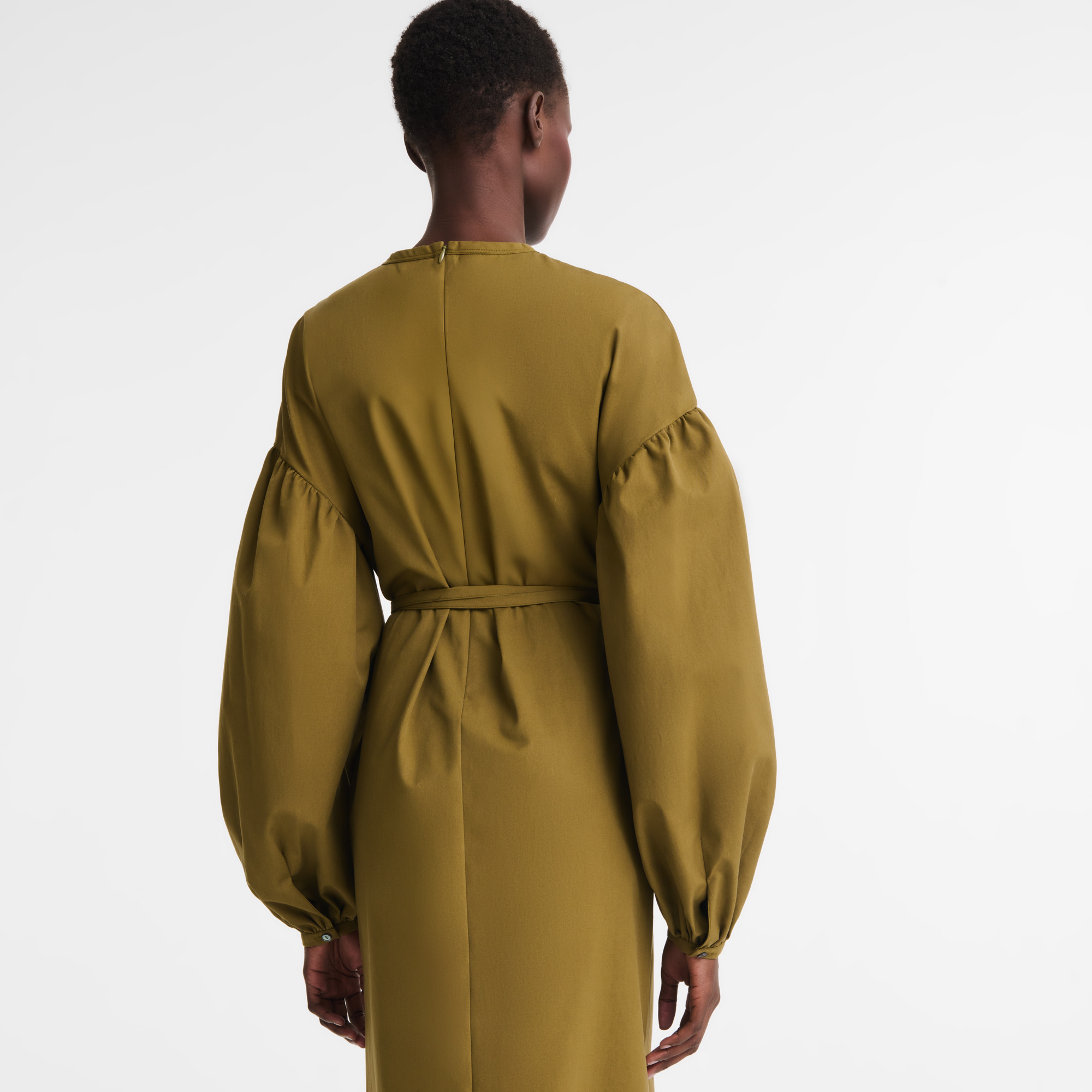 Dress Khaki - Popelin - 5